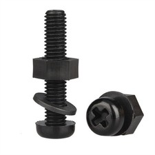 Black Nylon Pozi Pan Head