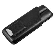 MASSIMO Aura – Robusto Grande, Toro cigar leather case for 2 cigars with cutter