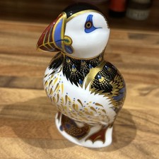 Puffin - ROYAL CROWN DERBY PAPERWEIGHT GOLD STOPPER NO BOX