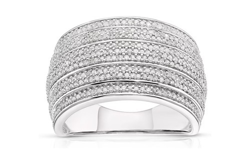Diamond ring 9ct - diamond, white
