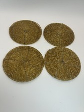 Gold beaded Coasters Set of 4