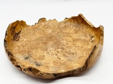 HANDMADE WOOD TURNED BOWL CASTLE CRAFTS PAUL CASTLE ELM BURR SIGNED