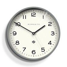 Newgate® Echo Number Three Wall Clock Matt Grey Arabic Dial Step Movement