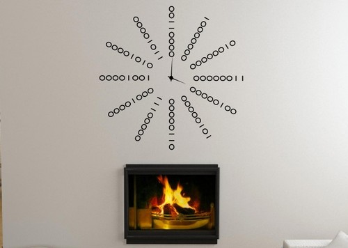 Binary clock background wall - binary,