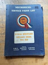 1965 BMC Austin Morris FH K100 5.1 Underfloor Diesel Engine Type 0ED  Parts List