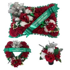 Christmas grave Flowers wreath