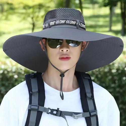 Men large brim sun hat - sun, 15cm