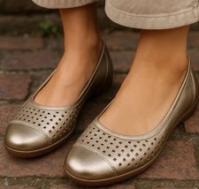 Loretta Gold Leather Ballet