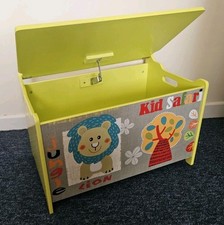 SAFARI Toy Box 60x38x36cm, Kids Toys Storage Chest with Lid - Lime Green