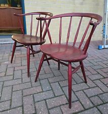 Vintage Ercol 333a Cowhorn Dining Chairs Pair DELIVERY AVAILABLE