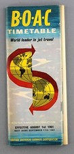 BOAC AIRLINE TIMETABLE AUGUST