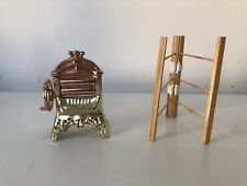 Dolls House Clothes Mangle & Clothes Horse 7cm