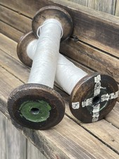 PAIR Vintage Wooden Industrial