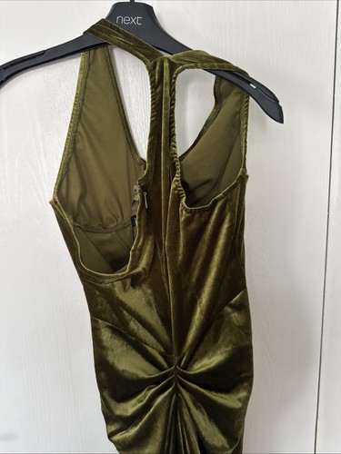 Plt olive velvet one shoulder - plt,
