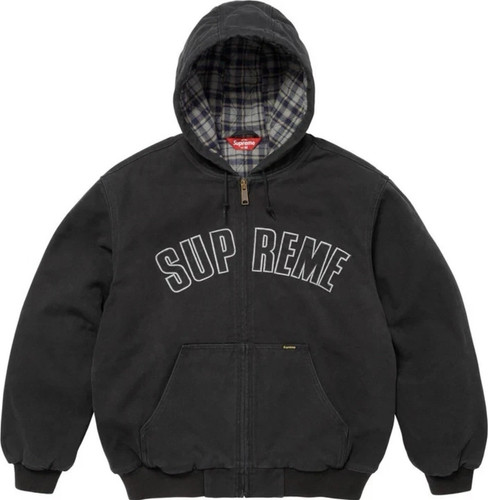 Supreme black hooded cotton - hooded,