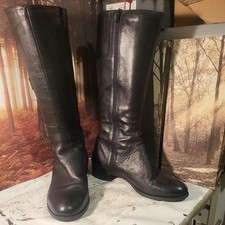 Jones Bootmaker Womens Black Leather Knee Length Boots Size 8/41