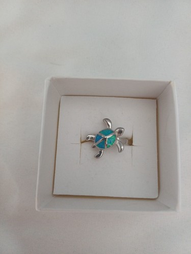 Opal turtle ring size 925 - size, m