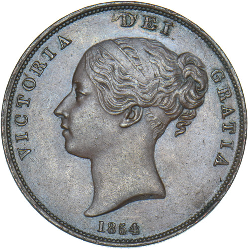 1854 penny victoria - penny,