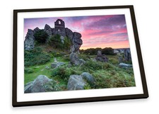 Roche Rock Chapel Cornwall Green FRAMED ART PRINT Picture Poster Artwork