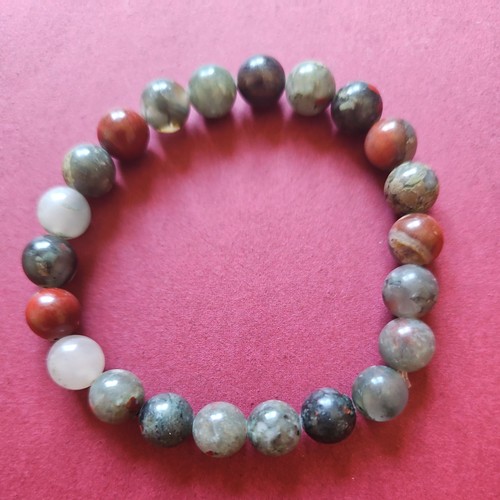 Bloodstone gemstone bracelet - bloodstone,