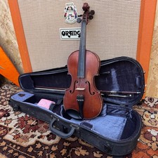 Circa 1910 C19th Jerome Thibouville Lamy Medio Fino French 3/4 Violin w Case Bow