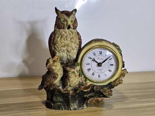 Windsor owl mantel clock - mantel,