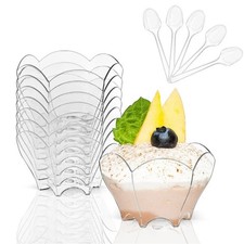 Mini Trifle Plastic Cups Dessert Small Jelly 20-100PCS Cups Clear
