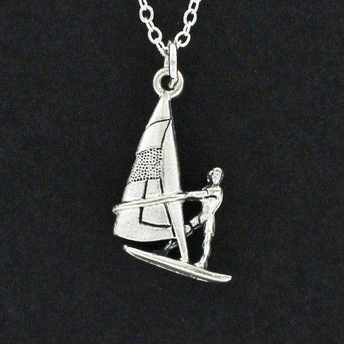 Windsurfer necklace pewter - windsurfer,
