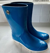 Ugg Blue Sienna Rain Boots Women’s UK 9.5 Made in USA Mid Calf Rubber 