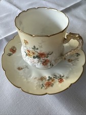Antiques Limoges G. De Martine & Cie China Tea Cup Saucer