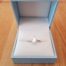 Doveggs Custom  2 Ct. Pear Shaped Astro Cut Moissanite Solitaire Engagement Ring