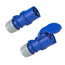 16Amp 3Pin Blue Plug and