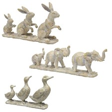 Animal Family Ornament Driftwood Effect Sculpture - Choose Design