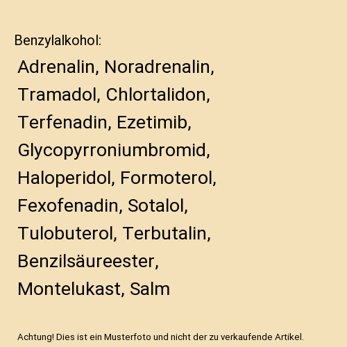 Benzylalkohol adrenalin - benzylalkohol:,