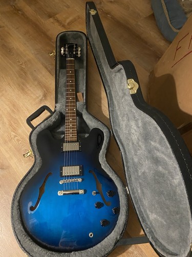 Gibson 335 dot blue - es-335, burst
