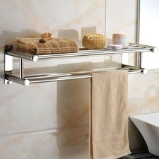 Double Chrome Towel Rack Rail