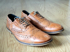 Lambretta Mens Shoes Laced Oxford Brogue Shoes Tan Brown Size 7 / 41