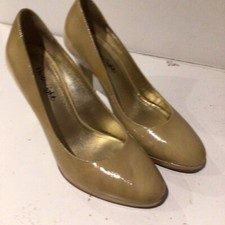 Phase Eight Pia Patent Leather Nude Court Shoes High Heel Stiletto UK Size 4Used