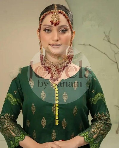 Kundan mathapatti jewelry set - mathapatti,