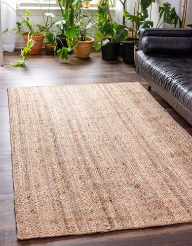 Beige jute square - jute,