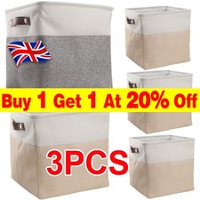 3PCS Fabric Cube Storage Boxes
