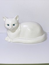 Vintage Ceramic White Cat