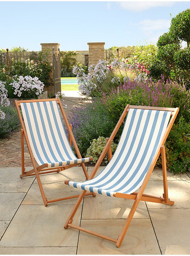 Blue and white stripe deck - white,