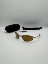 Oakley A-Wire Platinum/Gold Iridium Sunglasses with Case Vintage