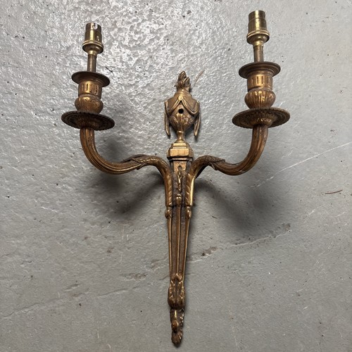 Vintage brass wall - brass, light