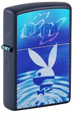 GENUINE Zippo Lighter PLAYBOY RABBIT HEAD Navy Matte NEW IN BOX FAST POST