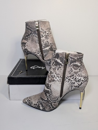 Qupid snakeskin ankle - ankle, boots