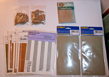 N gauge builders yard - plastic sheets, stone dykes, brick papers etc.