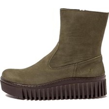 Art 1531 Brighton Womens Ladies Green Tall Ankle Boots Platform Boots Size 4-8