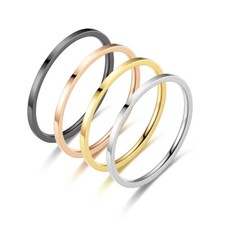 1mm thin plain silver gold - 1mm,